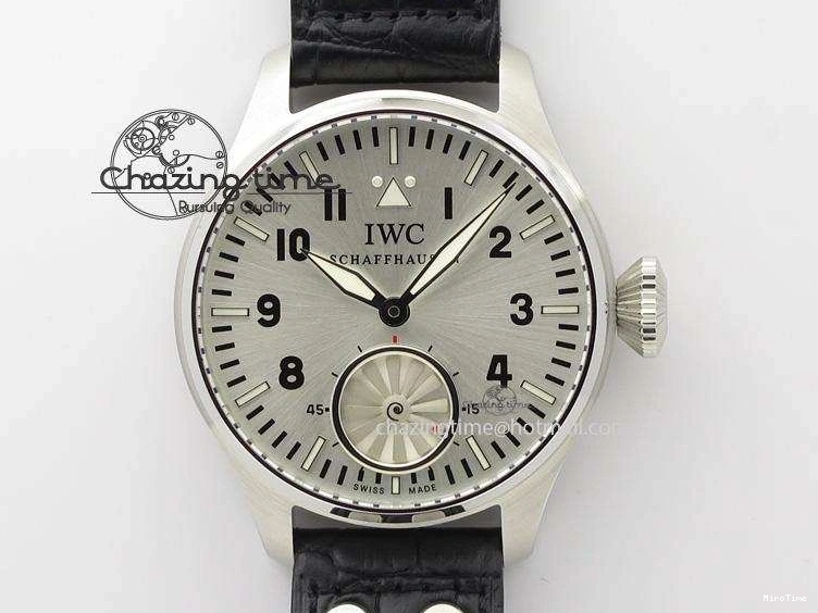 MIROTIME 0115 Big Pilot “Markus Buhler” IW5003 Turbine V6F Best Edition Silver Dial On Leather Strap A Reliable 7315